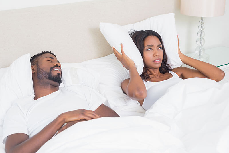 couple with snoring issues